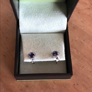 Ross-Simons Jewelry - NWOT Ross Simons Sapphire Earrings in Diamond Halo Ross-Simons Jewelry - NWOT Ross Simons Sapphire Earrings in Diamond Halo